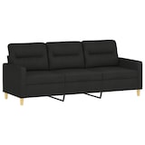 thumbnail of vidaXL 3-Sitzer-Sofa mit Zierkissen Schwarz 180 cm Stoff