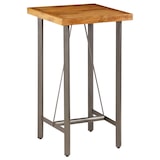 thumbnail of Helloshop26 - Table haute mange debout bar bistrot teck recyclé massif carré marron 107 cm 0902121