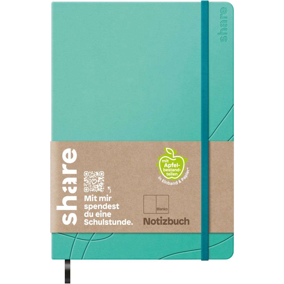 Notizbuch 4-0014515 A6 blanko türkis