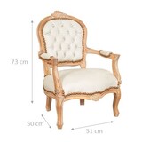 thumbnail of Biscottini Poltrona mini imbottita - Sedia camera da letto - Poltroncina salotto –Poltrona con braccioli – Poltrona salotto in legno
