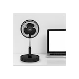 thumbnail of Stille draadloze ventilator met USB oplaadbare batterij ZWART Opvouwbare en telescopische standaard Afstandsbediening 24 uur batterijduur Jocca