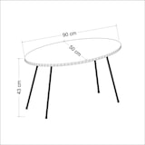 thumbnail of Couchtisch Marmor Optik Oval Schwarz 22126948
