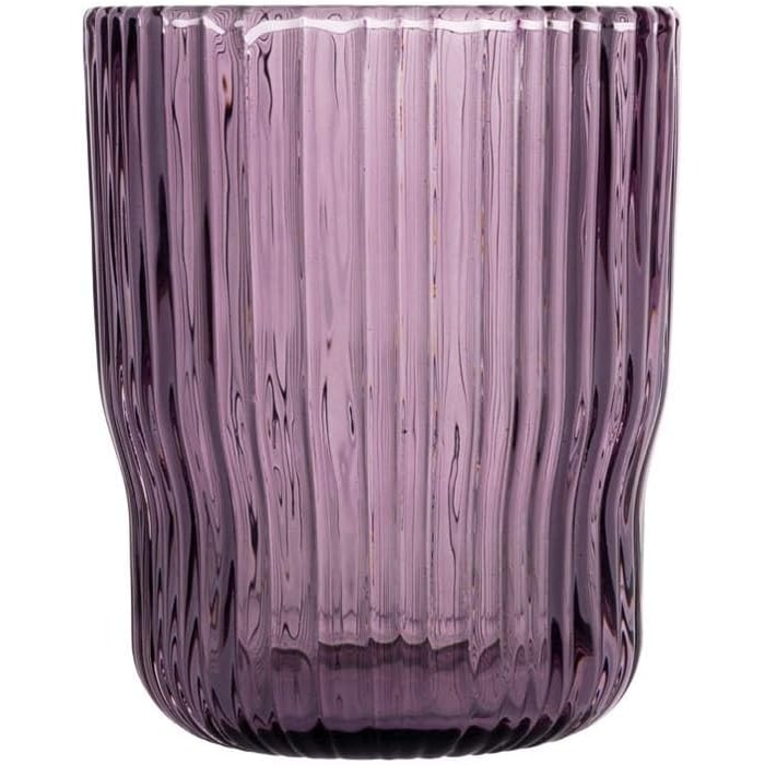 H&H Set 6 Bicchieri Acqua Lyric, in Vetro, Viola, 28cl