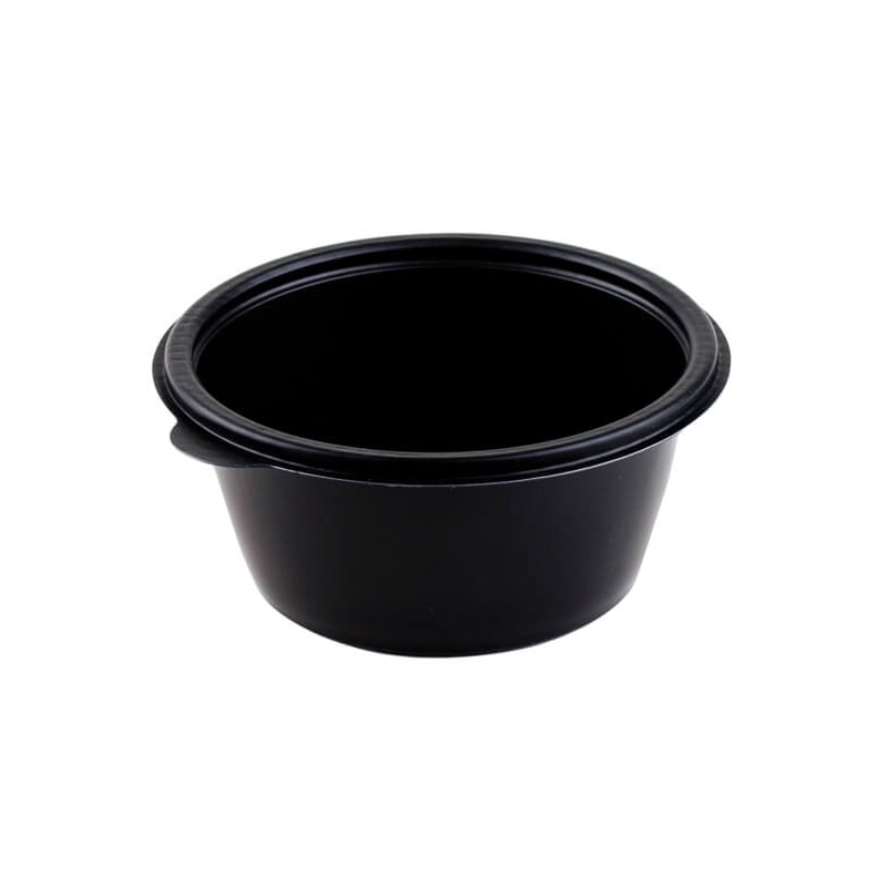 500x Schale, PP, schwarz, rund, 500ml