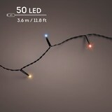 thumbnail of LED Lichterkette 3,7m Duracharge 50 LEDs Twinkle Effekt Batteriebetriebe Dekobeleuchtung Lichtergirlande 8 Funktionen Innen Außen Schwarz Bunt