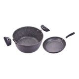 thumbnail of Moneta Hercules de luxe, Set 2 pezzi casseruola 24 + padella 22 manico in silicone+ 250°