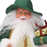 thumbnail of Vacchetti Babbo natale in tessuto oro verde cm 18x8h30