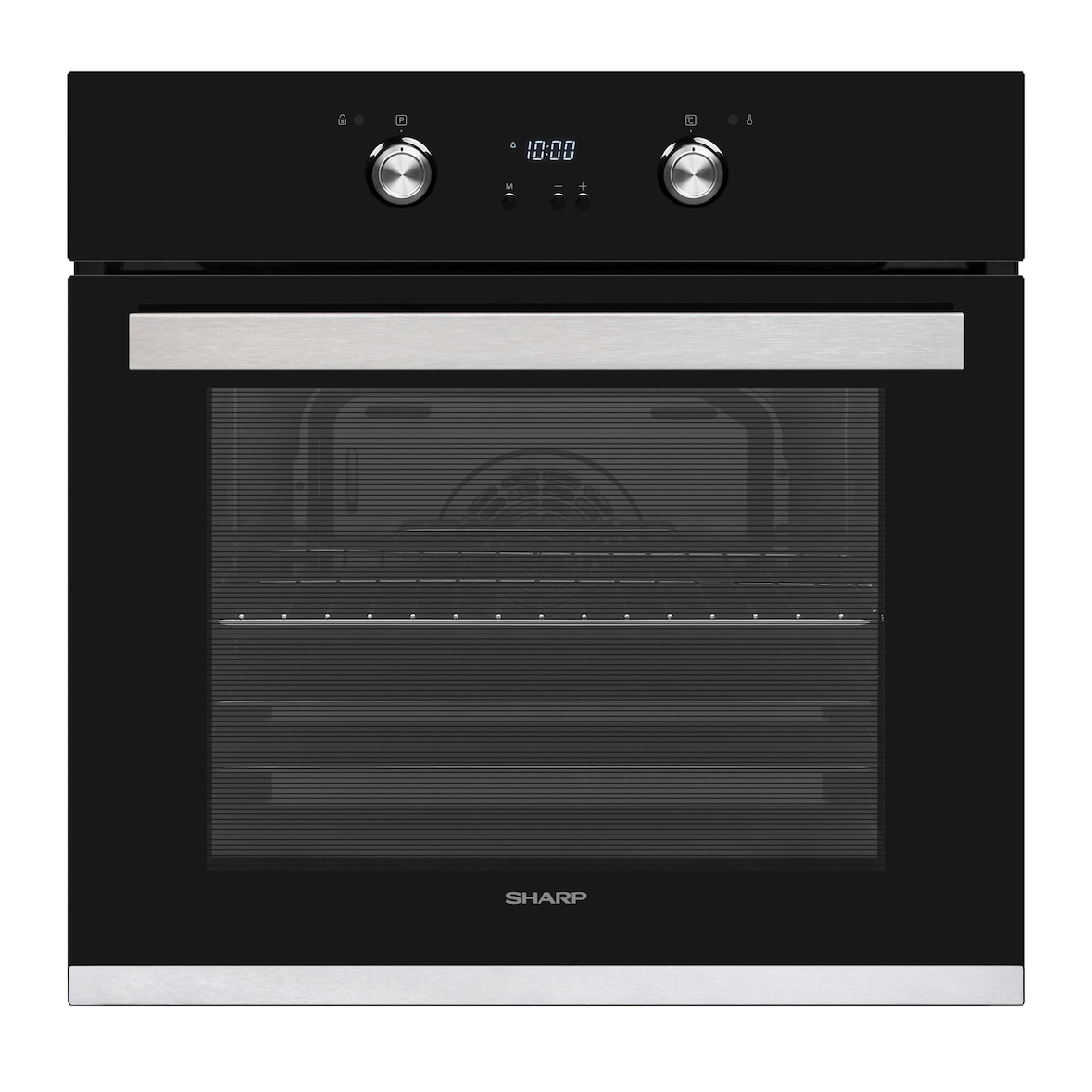 SHARP Pyrolyse Backofenset S1-61D27ITK-DE, Einbauherdset (Induktion-Glaskeramik-Kochfeld, A, 69 Liter)