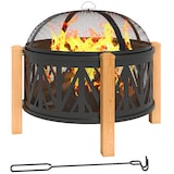 thumbnail of Outsunny-Feuerschale-Ø75 x 58H cm-Schwarz+Braun