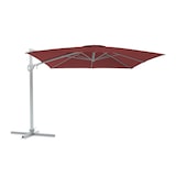 thumbnail of METRO PROFESSIONAL Parasol ROMA, aluminium/polyester, 3 x 3 m, ouverture à manivelle, rotation à 360°, protection UV50+, hydrofuge, rouge/platine