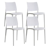 thumbnail of Set van 4 witte kunststof terrasstoelen