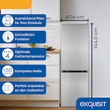 thumbnail of Exquisit Kühl-Gefrierkombination, Kühlschrank mit Gefrierfach, 4-Sterne-Gefrieren, 157 Liter, Schnellkühlen, KGC5231-60-E-050C inoxlook