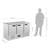 thumbnail of Saladette réfrigérée 3 portes GN 1/1 et 8 bacs GN 1/4 - Série G | Polar - G607