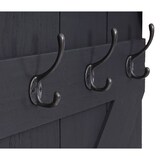 thumbnail of Wandgarderobe | HxBxT 91x60x10cm | 6 Haken | Dunkelgrau shabby | Garderobe Garderobenpaneel