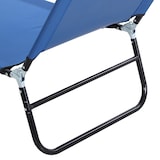 thumbnail of Outsunny Tumbona Plegable Reclinable con Ángulo Ajustable de 5 Posiciones para Jardín Exterior Piscina Terraza Camping Carga 120 kg 190x56x28 cm Azul