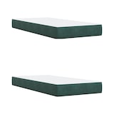 thumbnail of vidaXL Boxspringbett mit Matratze Dunkelgrün 200x200 cm Samt