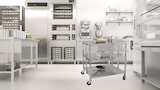 thumbnail of METRO PROFESSIONAL Carro de baldas GFST1003, acero inoxidable, 50,1 x 88,5 x 96 cm, 3 baldas, 180 kg, con frenos, plata