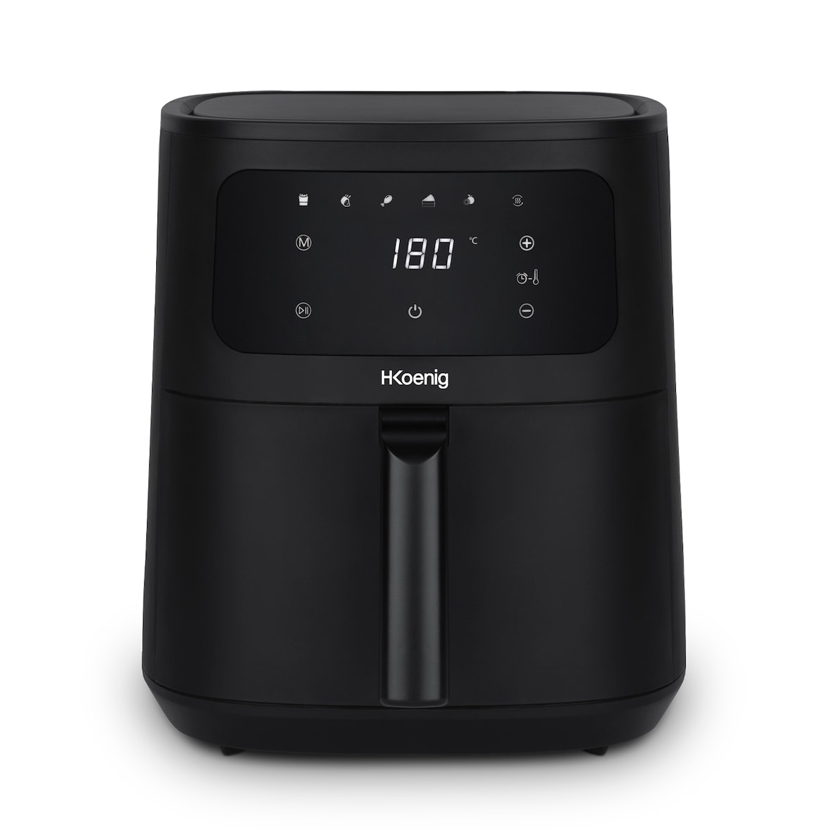 H.Koenig FRY860 XL airfryer zonder olie, inhoud 6 L, tot 8 personen, instelbaar 80–200 °C, timer 60 min
