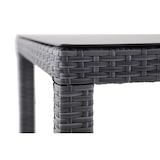 thumbnail of METRO PROFESSIONAL Gastro Tisch Balsario, Alu/Polyrattan, 130 x 90 cm, rechteckig, grau