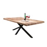 thumbnail of SIT Möbel Esstisch 220 cm | 50 mm Tischplatte Teak natur | Gestell Metall antikschwarz | B 220 x T 100 x H 76 cm | 15842-11 | Serie TISCHE & BÄNKE