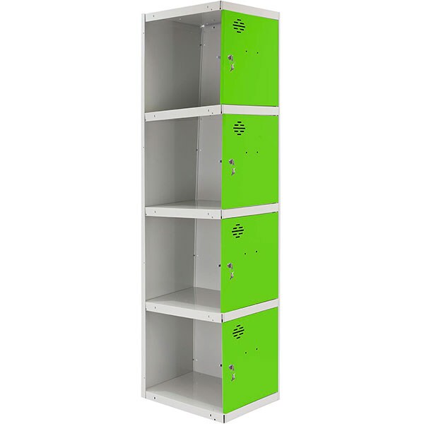 Metallschrank 4 Türen ANBAUMODUL Zerlegt GRAU/GRÜN 1800x400x500 mm (Höhe x Länge x Breite)