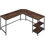 thumbnail of tectake Scrivania Hamilton 138 x 138 x 75,5 cm - Legno industriale scuro, rustico - 404231