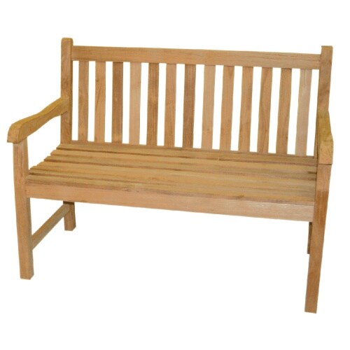 Lex Premium Teak Gartenbank Picadelly Sitzbank Holzbank Teakbank Parkbank nachhaltig 120cm : 120 cm