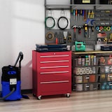 thumbnail of HOMCOM Carrinho de Ferramentas para Oficina com Rodas e 5 Gavetas Fechadura e Alça Lateral 61,5x33x85 cm Vermelho