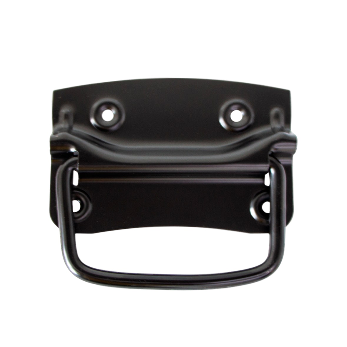 PRIOstahl Kistengriff Griff 1 Stück Schwarz 120 x 80mm + Befestigungsschrauben aus Stahl für Truhen