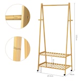 thumbnail of CASARIA® Kleiderständer mit Rollen und Ablagen Holz