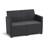 thumbnail of Salon de jardin modulable en résine imitation rotin tressé - Noir -   - 4 personnes - MARIE KETER