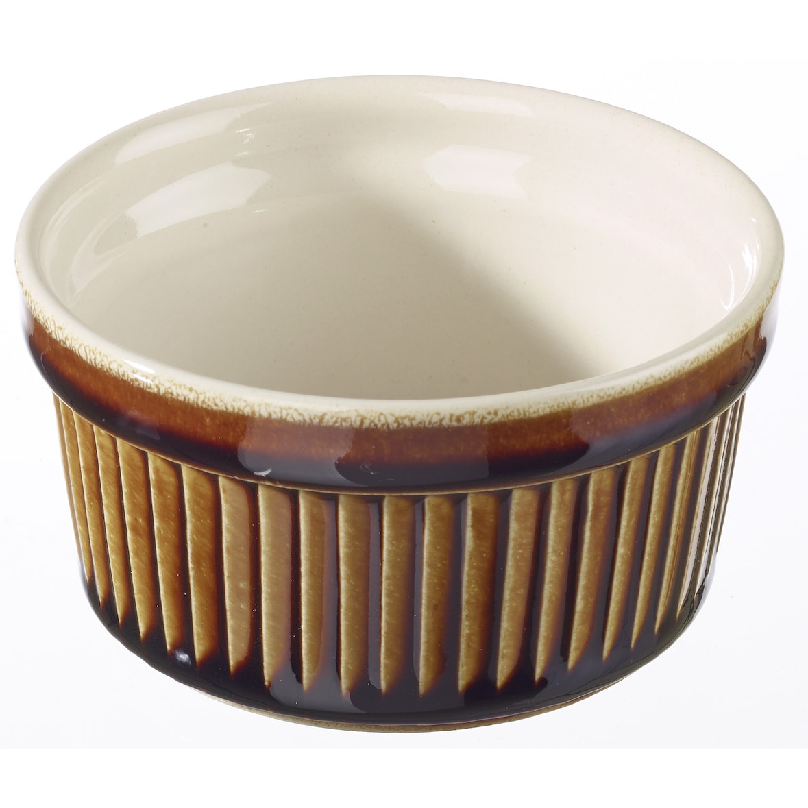 METRO Professional Auflaufform, Steingut, 9 x 9 x 5 cm, rund, backofenfest, braun, 6 Stück