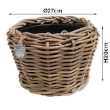 thumbnail of Pflanzkorb Sylter Korb Blumenkorb 27x20cm Rattan Garten Drypot Natur