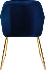 thumbnail of ML-Design Esszimmerstühle 4er Set Blau Samt, Armlehne, Goldbeine, Metallgestell, Polsterstuhl Esszimmer Sessel
