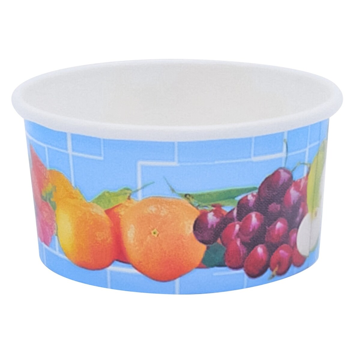 50x Eisbecher Pappe rund 160 ml O 85mm Höhe 43mm "Fruchtreigen"