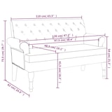 thumbnail of vidaXL Sitzbank mit Rückenlehne Dunkelbraun 120x62x75,5 cm Stoff