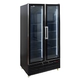 thumbnail of Vetrina frigo bibite da 690 lt premium con porte battenti nera temperatura da 0°C a +10°C