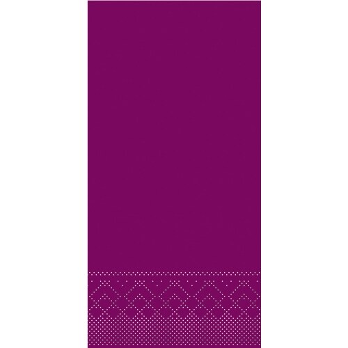 Mank Serviette Tissue in Aubergine, 40 x 40 cm, 1/8 Falz, 100 Stück - 3-lagig