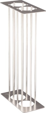thumbnail of PROREGAL Halber Bechereinsatz für Abfallbehälter Haiti Mix | 55 Liter, HxBxT 54,1x13,5x27,9cm | 2 Einwurföffnungen | Silber
