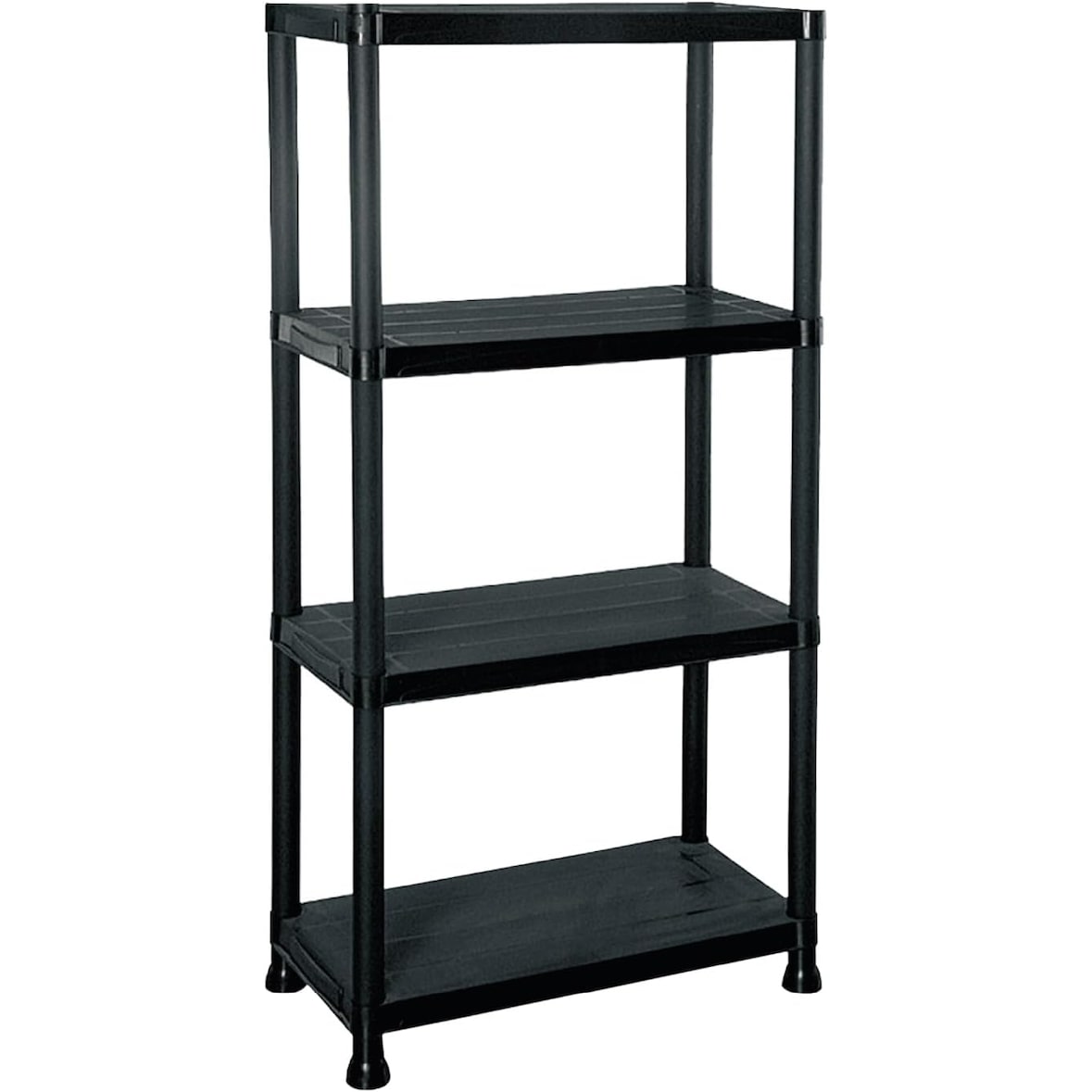 Estantería Almacenaje Resina 4 Baldas 60 * 30 * 133 cm Plástico Polipropileno | Resiste hasta 100kg| Con Fijaciones a Pared | Multiusos The HomeWeeks