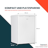 thumbnail of homeX Kühlschrank mit Gefrierfach klein, Mini Kühl-Gefrierkombination - 109 Liter, freistehend, weiß, CS1091E-W