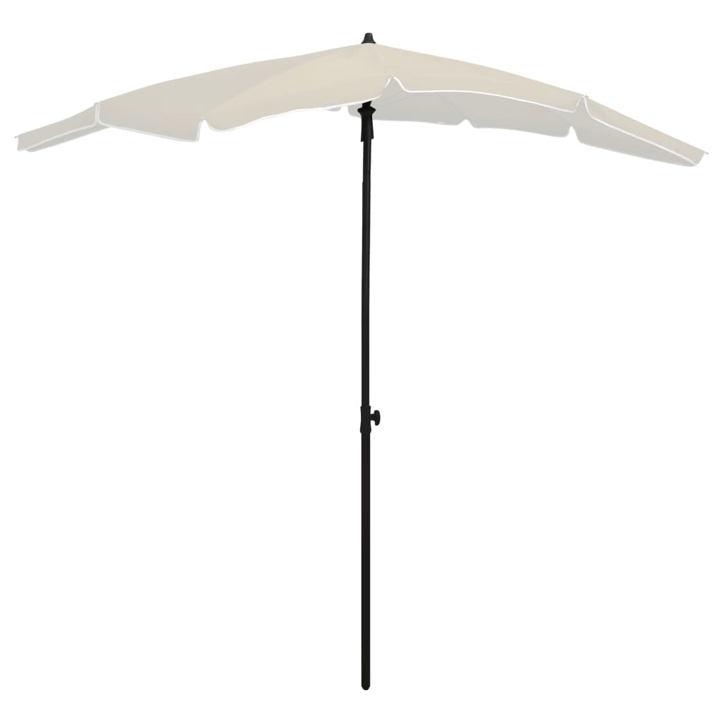 Helloshop26 - Sombrilla de jardín con mástil 200 x 130 cm arena 02_0008320