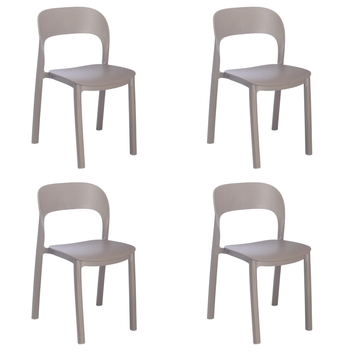 garbar ONA Set 4 Silla Interior, Exterior Chocolate - Chocolate