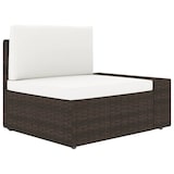 thumbnail of vidaXL Modulares 2-Sitzer-Sofa Poly Rattan Braun