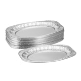 thumbnail of Relaxdays Servierplatten Alu, 25er Set, B x T: ca. 35 x 24 cm, Partyplatten Aufschnitt, Tropfschale Grillen, silber
