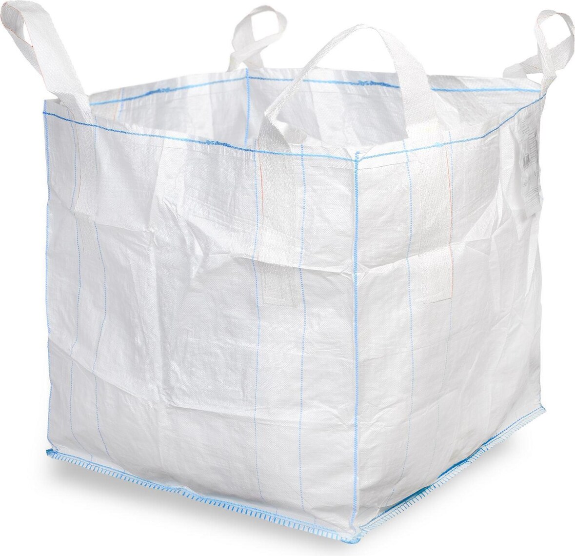 SemyTop PP Big Bag - weiß - 90x90x90 cm - SWL 1000kg, SF 5:1 - 4 Hebeschlaufen