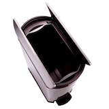 thumbnail of Rubbermaid Slim Jim Step On Container End Step Pedal-Abfalleimer | 50 Liter, HxBxT 72,1x34,3x52,7cm | Polyethylen | Silber/Schwarz von PROREGAL