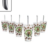 thumbnail of 12tlg Latte Macchiato Set - 6x CREMONA Gläser grün + 6x TWIST Latte Macchiato Löffel - 0806182 & 747-480