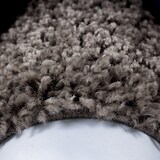 thumbnail of Teppich Wohnzimmer Hochflor Bordüre Weich Flauschig Waschbar Strapazierfähig Schlafzimmer Rund Taupe 160x160 cm – RHEIN von Kadima Design