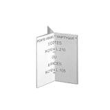 thumbnail of Porte menus visuels triptyque 210 x 210 mm